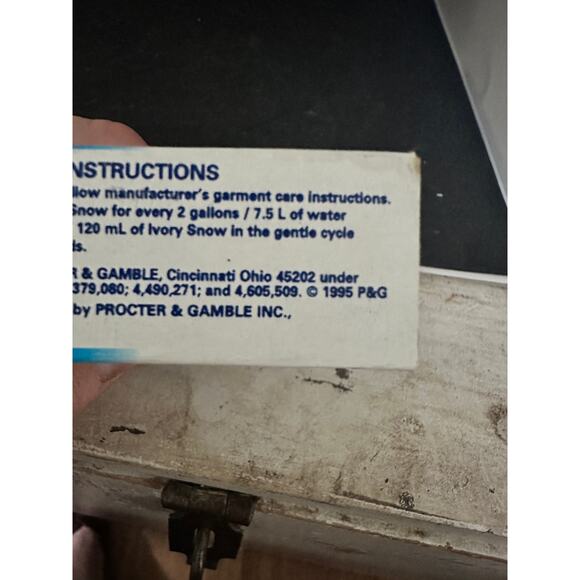 581	NOS 1995 Ivory Snow Laundry Detergent; 3.3 oz; Discontinued; PROP - Picture 5 of 5